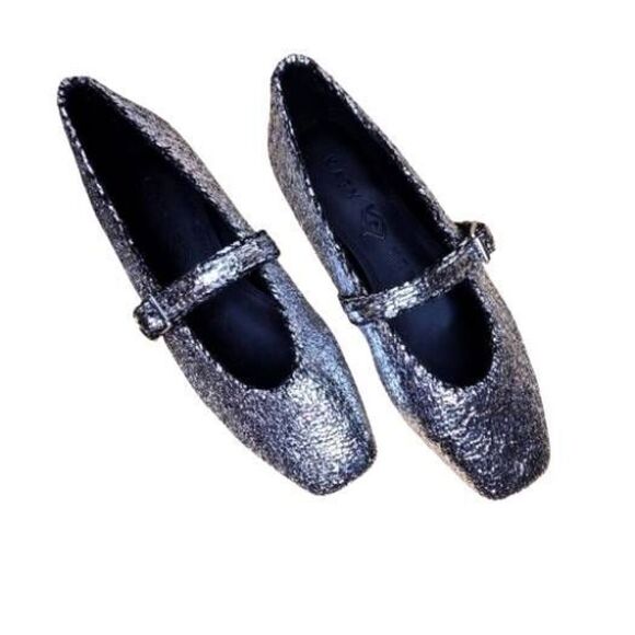 Katy Perry The Evie Mary Jane Metallic Silver Size 5.5 - Picture 2 of 13